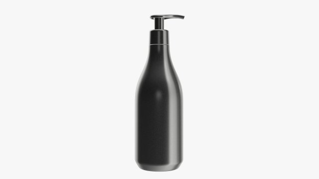 Plastic shampoo bottle with dosator Modelo 3D .c4d .max .obj .3ds .fbx .stl .blend 