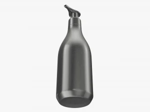 Plastic shampoo bottle with dosator 3D Model