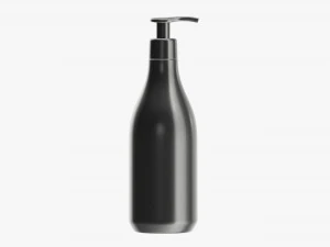 Plastic shampoo bottle with dosator 3D Model