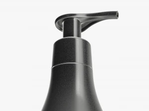 Plastic shampoo bottle with dosator 3D Model