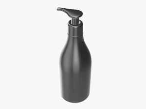 Plastic shampoo bottle with dosator 3D Model