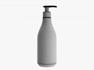 Plastic shampoo bottle with dosator 3D Model