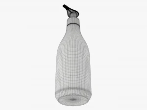 Plastic shampoo bottle with dosator 3D Model