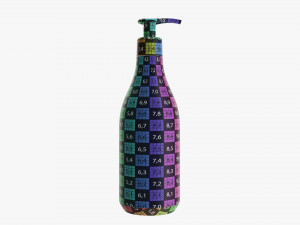 Plastic shampoo bottle with dosator Modelo 3D