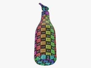 Plastic shampoo bottle with dosator 3D Model