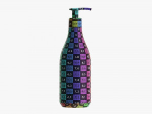 Plastic shampoo bottle with dosator Modelo 3D