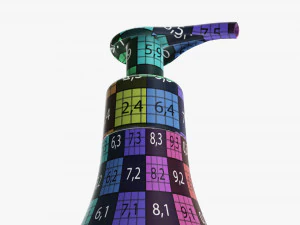 Plastic shampoo bottle with dosator 3D Model