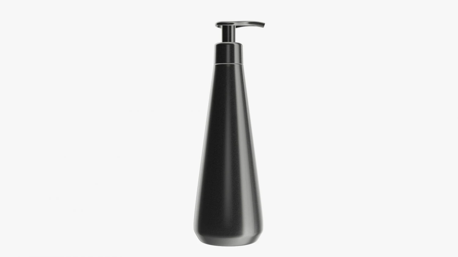 Plastic shampoo bottle with dosator cone shape 3D Model .c4d .max .obj .3ds .fbx .stl .blend 