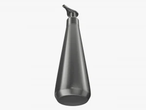 Plastic shampoo bottle with dosator cone shape 3D Model