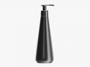 Plastic shampoo bottle with dosator cone shape Modelo 3D