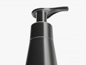 Plastic shampoo bottle with dosator cone shape 3D Model