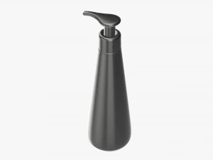 Plastic shampoo bottle with dosator cone shape 3D Model