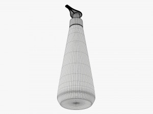 Plastic shampoo bottle with dosator cone shape Modelo 3D