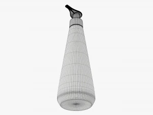 Plastic shampoo bottle with dosator cone shape 3D Model