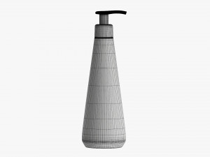 Plastic shampoo bottle with dosator cone shape Modelo 3D