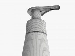 Plastic shampoo bottle with dosator cone shape Modelo 3D