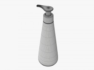 Plastic shampoo bottle with dosator cone shape Modelo 3D