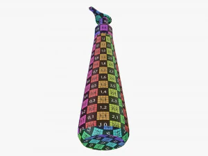 Plastic shampoo bottle with dosator cone shape 3D Model
