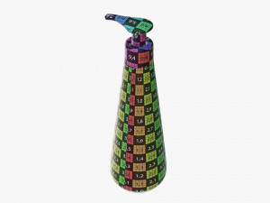 Plastic shampoo bottle with dosator cone shape Modelo 3D