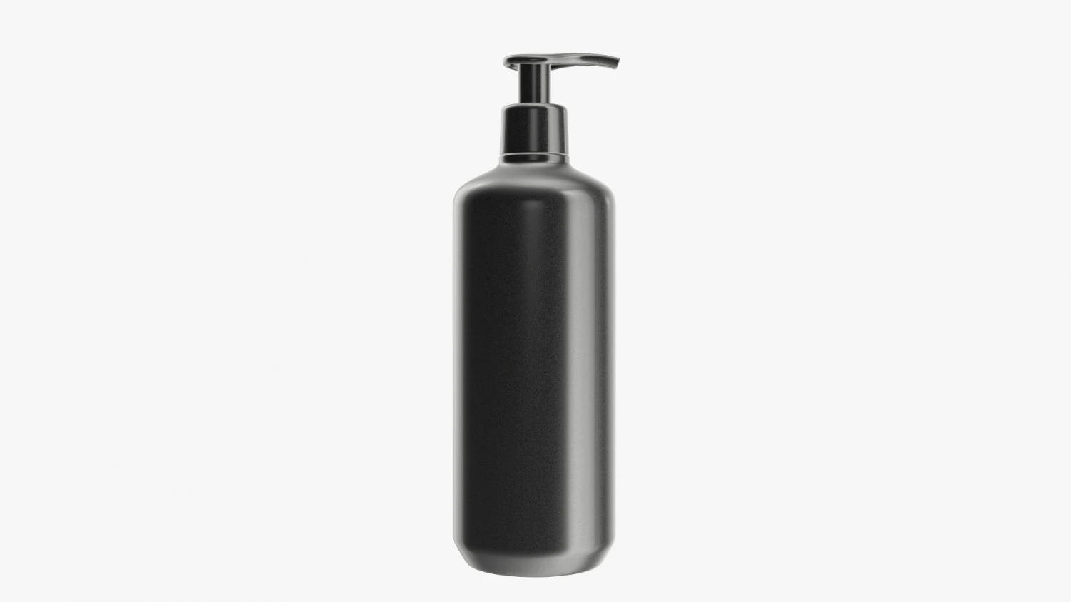 Plastic shampoo bottle with dosator type 2 3D Model .c4d .max .obj .3ds .fbx .stl .blend