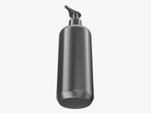 Plastic shampoo bottle with dosator type 2 3D Model