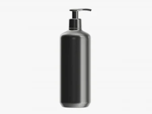 Plastic shampoo bottle with dosator type 2 3D Model