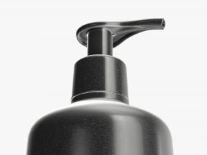 Plastic shampoo bottle with dosator type 2 3D Model