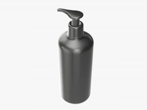 Plastic shampoo bottle with dosator type 2 3D Model