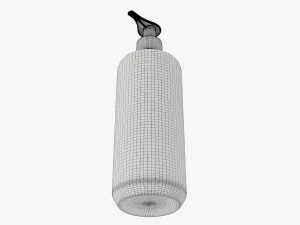 Plastic shampoo bottle with dosator type 2 3D Model