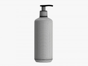 Plastic shampoo bottle with dosator type 2 3D मॉडल
