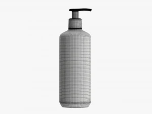 Plastic shampoo bottle with dosator type 2 3D Model