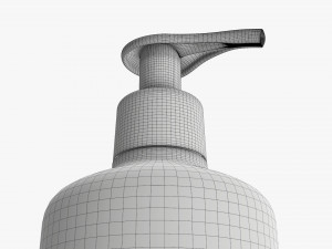 Plastic shampoo bottle with dosator type 2 3D मॉडल
