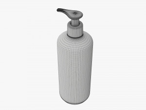 Plastic shampoo bottle with dosator type 2 3D मॉडल