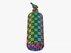 Plastic shampoo bottle with dosator type 2 3D Model