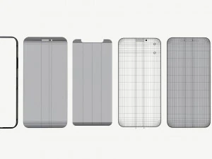 Smartphone mock up 01 3D Model