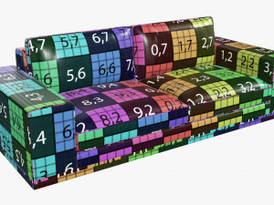 Sofa modern two seat Model 3D