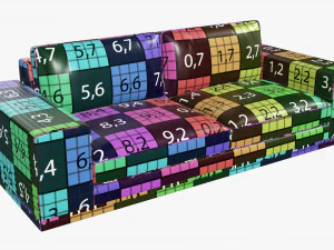 Sofa modern two seat 3D Model
