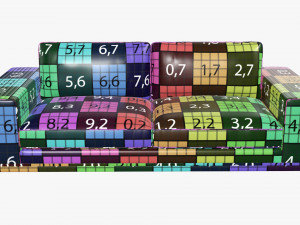 Sofa modern two seat Model 3D