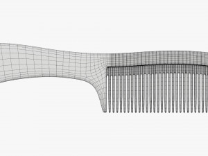 Wide tooth hair comb 3D Модель