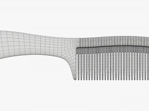 Wide tooth hair comb 3D Model
