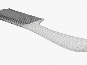Wide tooth hair comb 3D Model