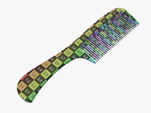 Wide tooth hair comb 3D Модель