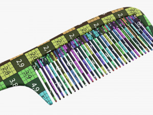 Wide tooth hair comb 3D Модель