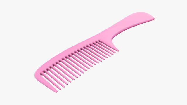 Wide tooth hair comb 2 Modelo 3D .c4d .max .obj .3ds .fbx .stl .blend 