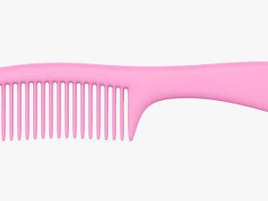 Wide tooth hair comb 2 3D Model