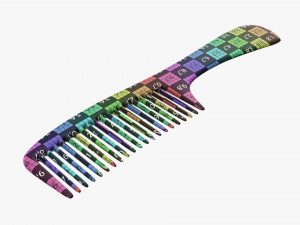 Wide tooth hair comb 2 Modelo 3D
