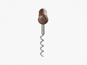 Wine bottle corkscrew 3D Model