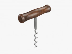 Wine bottle corkscrew 3D Model