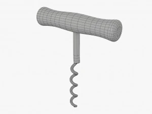 Wine bottle corkscrew 3D Model