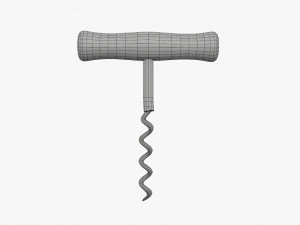 Wine bottle corkscrew 3D Model